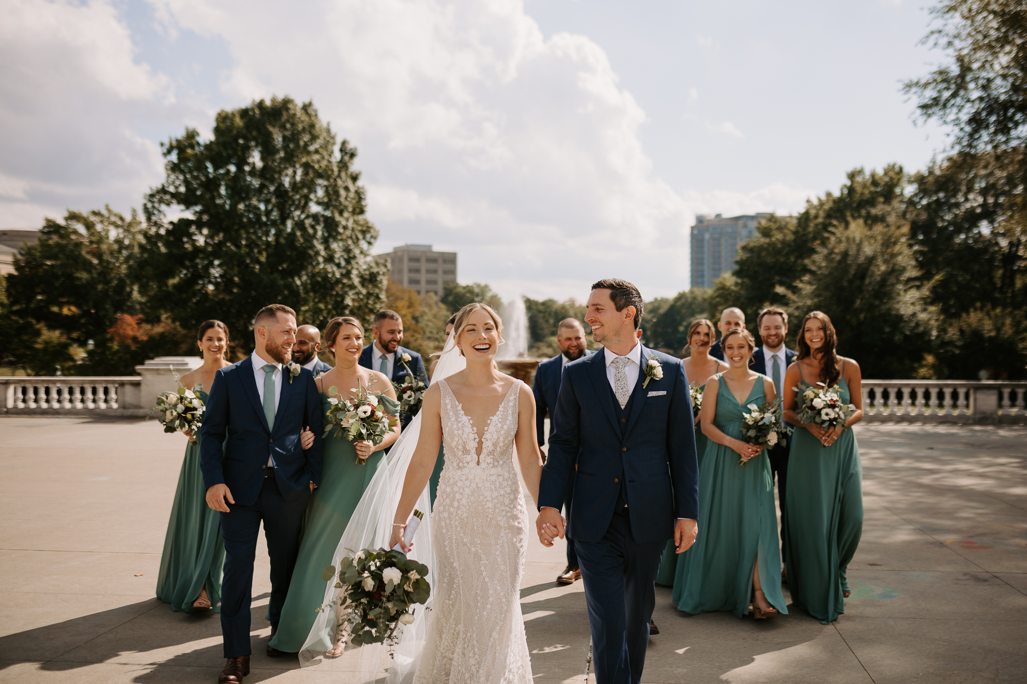 Cleveland Art Museum Wade Oval Wedding Party Photos